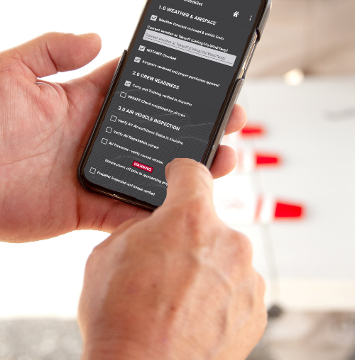 AlarisPro mobile app checklist